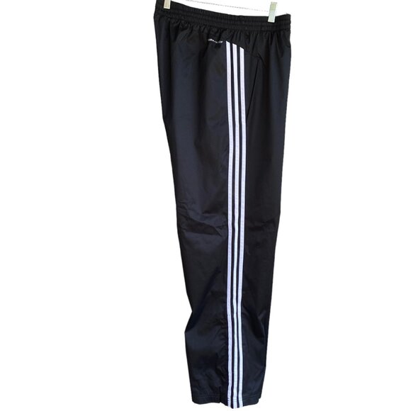 Adidas Climalite  Men Track Pant Sz XL 3 Stripe Black White Ankle Zip Mesh Lined - Picture 3 of 16
